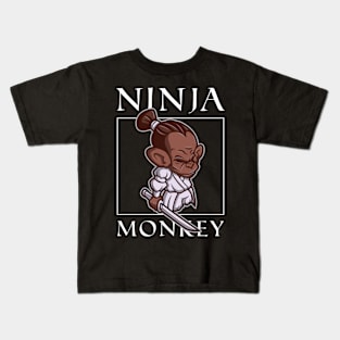 Ninja Monkey - Funny Ninja Warrior - Shinobi Kids T-Shirt